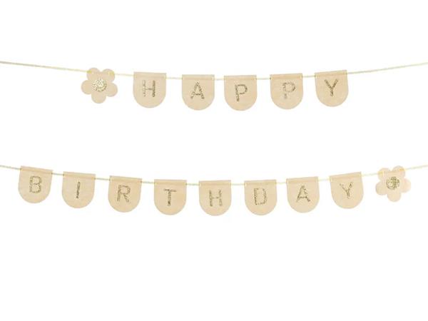 Grote foto happy birthday letterslinger roze 3m verzamelen overige verzamelingen