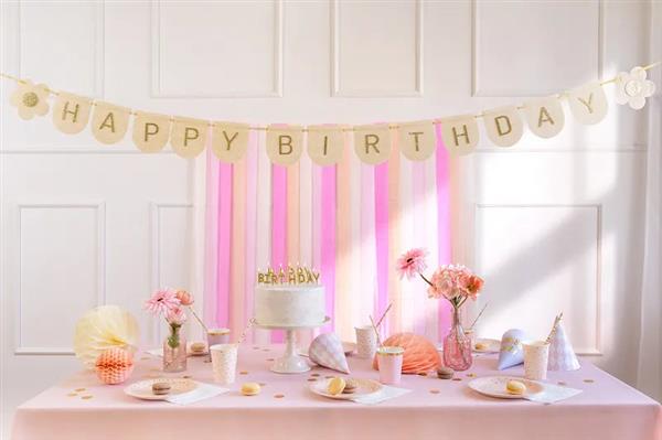 Grote foto happy birthday letterslinger roze 3m verzamelen overige verzamelingen