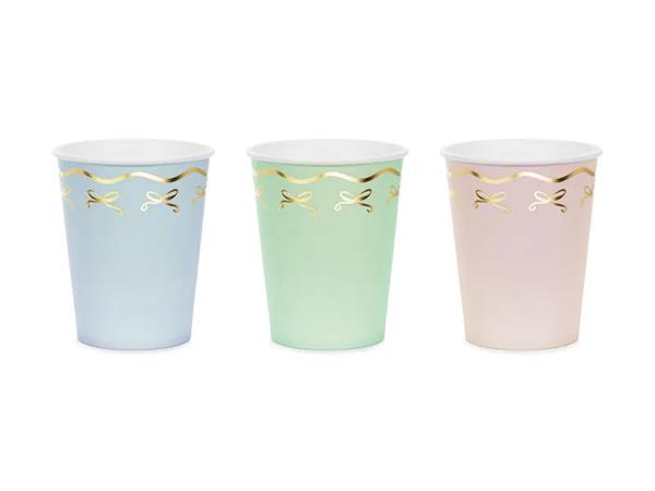 Grote foto papieren bekers pastel 220 ml 6st verzamelen overige verzamelingen