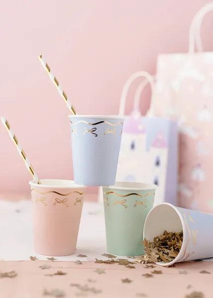 Grote foto papieren bekers pastel 220 ml 6st verzamelen overige verzamelingen