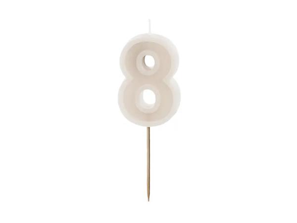 Grote foto verjaardagskaars 9 jaar beige verzamelen overige verzamelingen