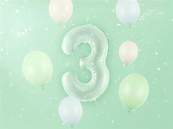 Grote foto cijferballon 3 jaar groen 72cm verzamelen overige verzamelingen