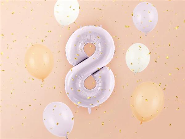 Grote foto cijferballon 8 jaar paars verzamelen overige verzamelingen