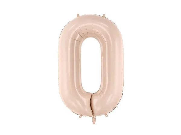 Grote foto cijfer ballon 0 jaar 72cm beige verzamelen overige verzamelingen