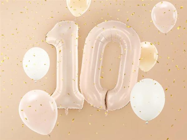 Grote foto cijfer ballon 0 jaar 72cm beige verzamelen overige verzamelingen