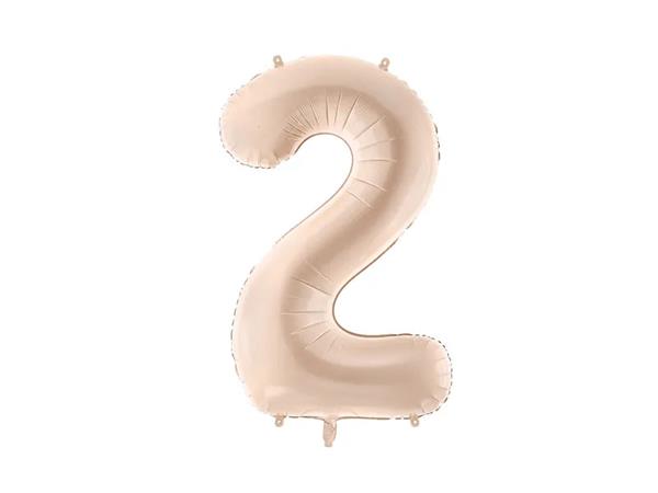Grote foto cijfer ballon 2 jaar 72cm beige verzamelen overige verzamelingen