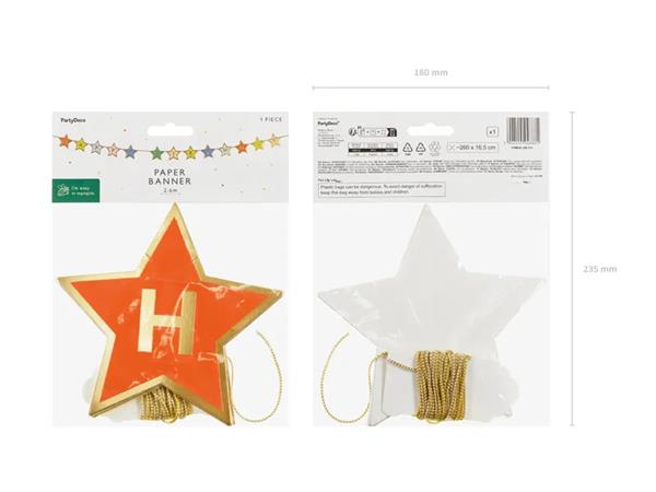 Grote foto happy birthday slinger ster 260x16.5 cm verzamelen overige verzamelingen