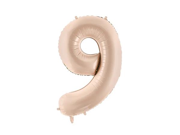 Grote foto folie ballon cijfer 9 72cm beige verzamelen overige verzamelingen