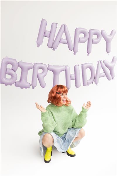 Grote foto foil balloon happy birthday 340x35cm purple verzamelen overige verzamelingen
