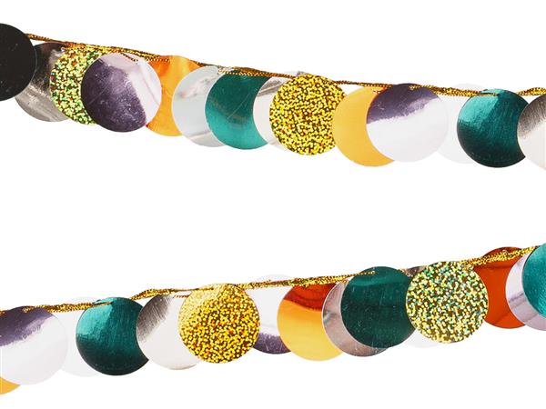 Grote foto gekleurde slinger metallic 2 2m verzamelen overige verzamelingen