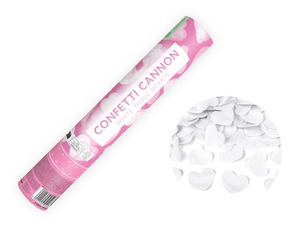 Grote foto confetti kanon met hartjes wit 28cm verzamelen overige verzamelingen