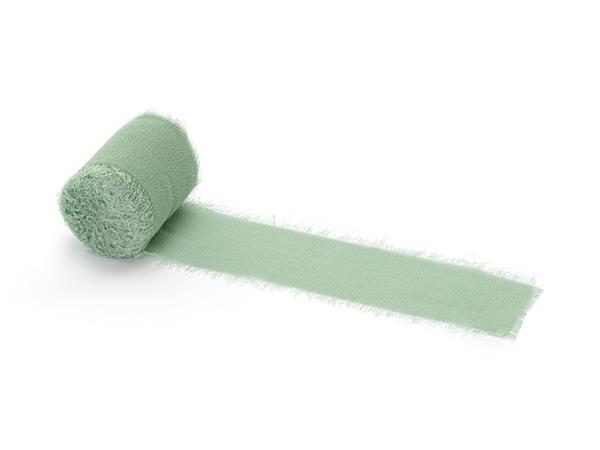 Grote foto chiffon lint pistache40mm 5m verzamelen overige verzamelingen