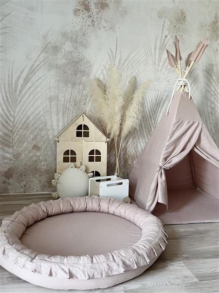 Grote foto linnen speelmat powder pink powder pink kinderen en baby complete kinderkamers