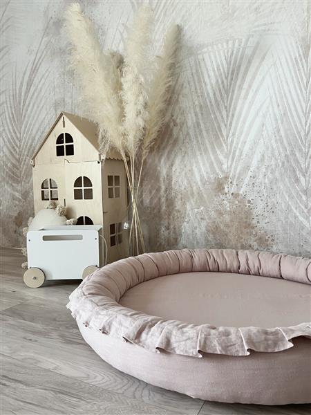 Grote foto linnen speelmat powder pink powder pink kinderen en baby complete kinderkamers