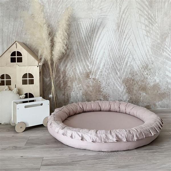 Grote foto linnen speelmat powder pink powder pink kinderen en baby complete kinderkamers