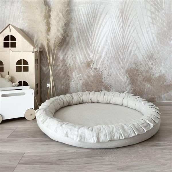 Grote foto linnen speelmat naturel naturel kinderen en baby complete kinderkamers