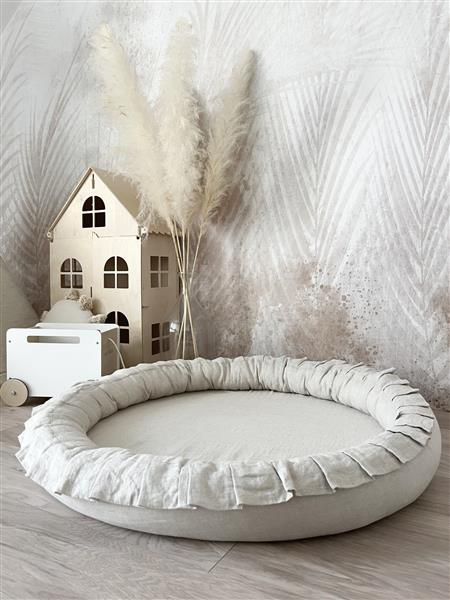 Grote foto linnen speelmat naturel naturel kinderen en baby complete kinderkamers