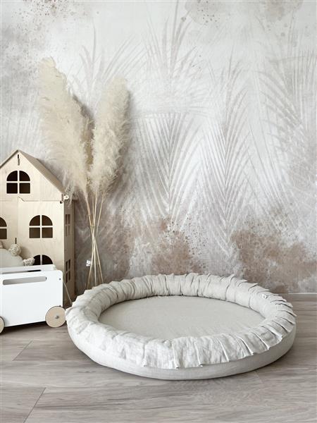 Grote foto linnen speelmat naturel naturel kinderen en baby complete kinderkamers