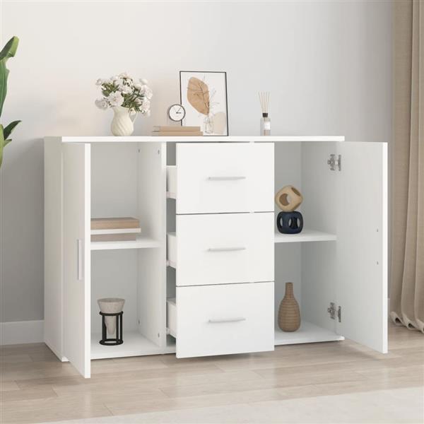 Grote foto vidaxl dressoir 91x29 5x65 cm bewerkt hout wit huis en inrichting overige