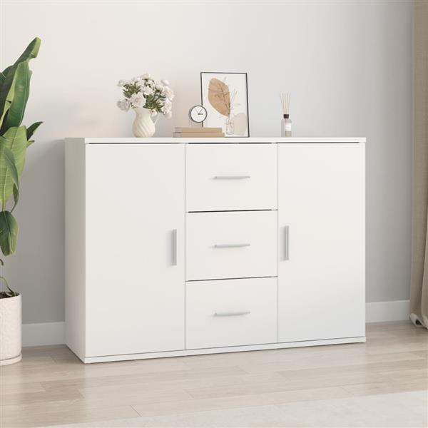 Grote foto vidaxl dressoir 91x29 5x65 cm bewerkt hout wit huis en inrichting overige