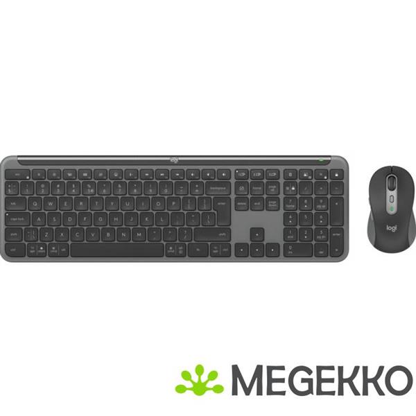 Grote foto logitech mk950 signature slim toetsenbord inclusief muis kantoor rf draadloos bluetooth qwerty us computers en software overige computers en software