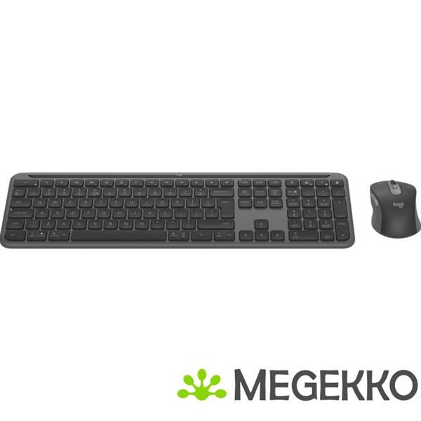 Grote foto logitech mk950 signature slim toetsenbord inclusief muis kantoor rf draadloos bluetooth qwerty us computers en software overige computers en software