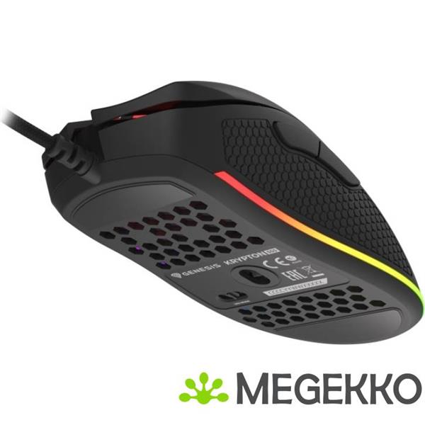 Grote foto genesis nmg 1839 krypton 555 usb gaming muis ambidextrous zwart computers en software overige computers en software