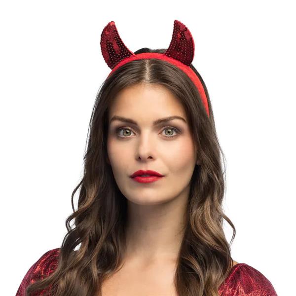Grote foto diadeem duivelhoorntjes sequins promo verzamelen overige verzamelingen