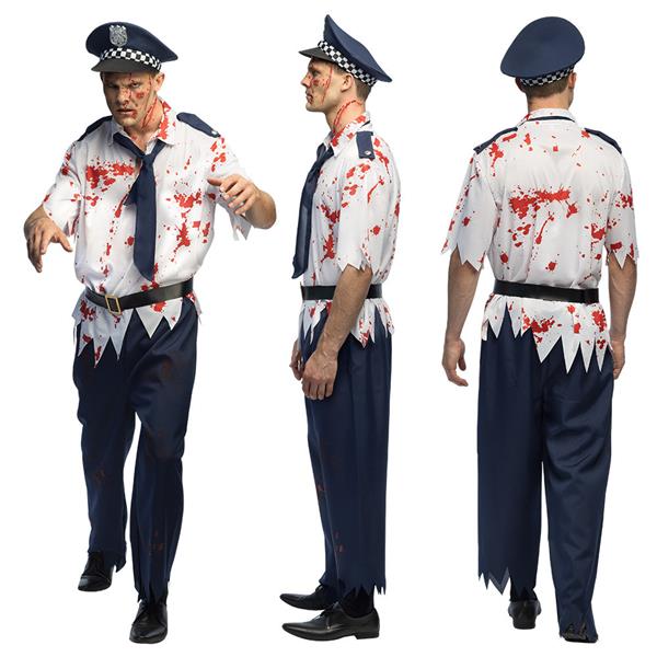 Grote foto kostuum zombie politieagent walker verzamelen overige verzamelingen