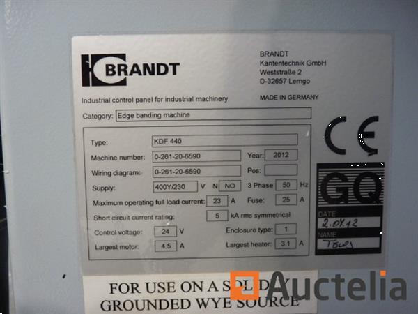 Grote foto kantenlijmer brandt highflex 1440 kdf 440 211 0261206590 2012 uitbreding met rollenbaan doe het zelf en verbouw ijzerwaren en bevestigingsmiddelen