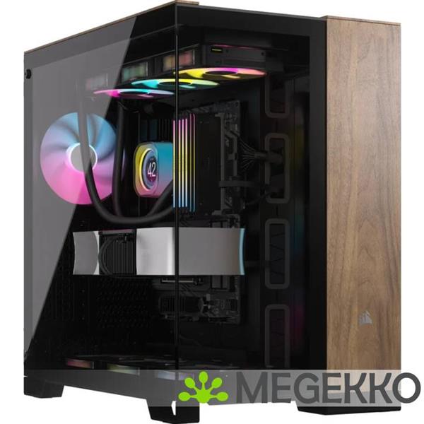 Grote foto corsair 6500x zwart walnut computers en software behuizingen en kasten