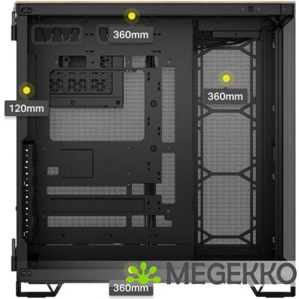 Grote foto corsair 6500x zwart walnut computers en software behuizingen en kasten