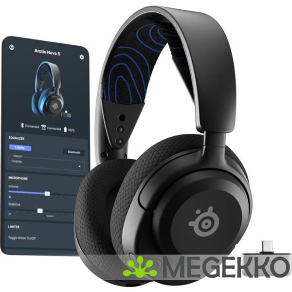 Grote foto steelseries arctis nova 5p wireless headset zwart audio tv en foto koptelefoons