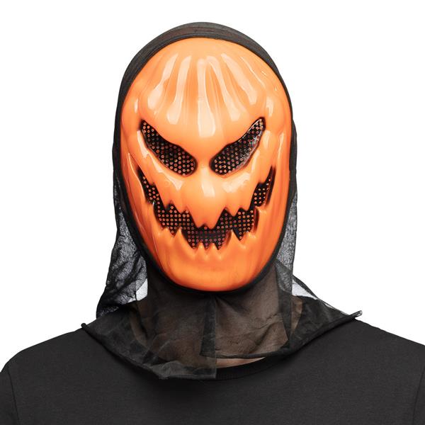 Grote foto gezichtsmasker pompoen met kap verzamelen overige verzamelingen