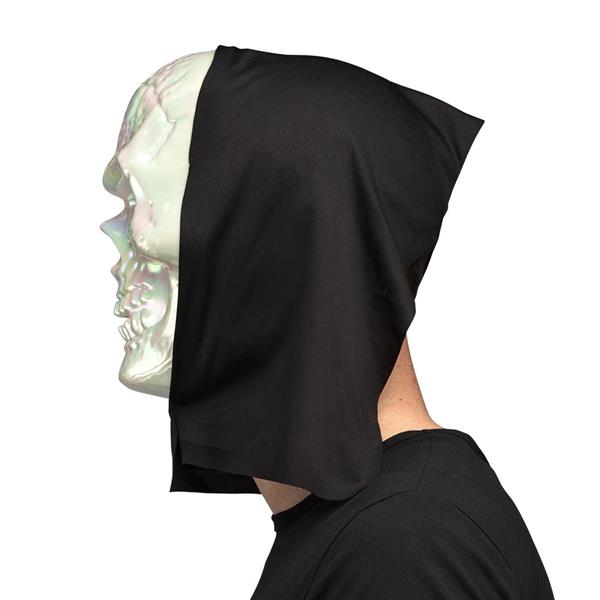 Grote foto gezichtsmasker skull pearl met kap verzamelen overige verzamelingen