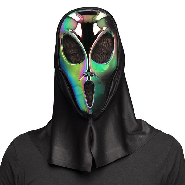 Grote foto gezichtsmasker cosmic alien met kap verzamelen overige verzamelingen