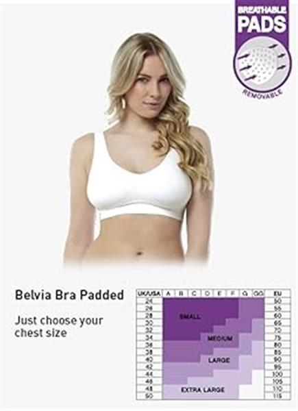 Grote foto belvia padded bra xl wit kleding dames ondergoed