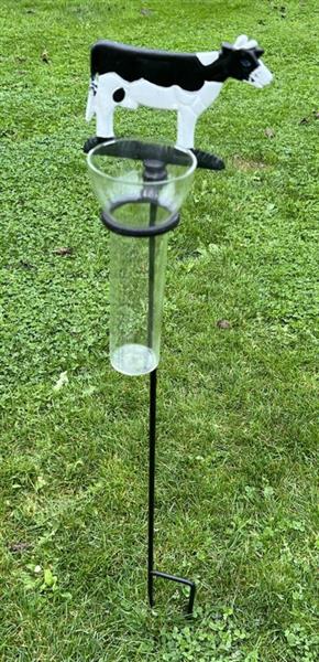 Grote foto regenmeter koe zwart wit gietijzer rm230 tuin en terras tuindecoratie