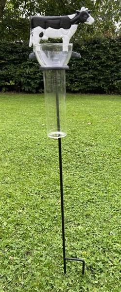 Grote foto regenmeter koe zwart wit gietijzer rm230 tuin en terras tuindecoratie
