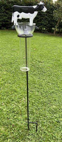 Grote foto regenmeter koe zwart wit gietijzer rm230 tuin en terras tuindecoratie