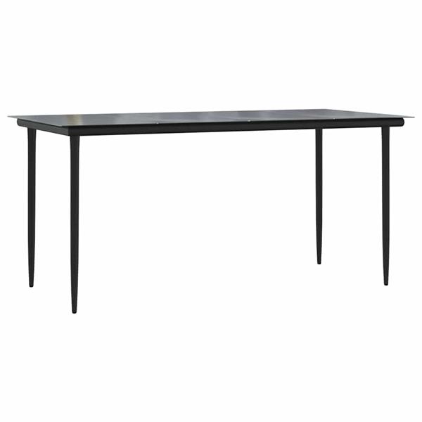 Grote foto vidaxl 5 delige tuinset poly rattan glas bruin tuin en terras tuinmeubelen