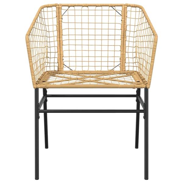 Grote foto vidaxl 5 delige tuinset poly rattan glas bruin tuin en terras tuinmeubelen