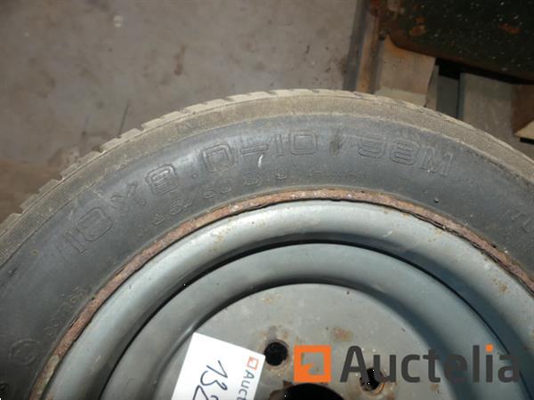 Grote foto 4 banden op velgen aanhangwagen agrarisch wielen