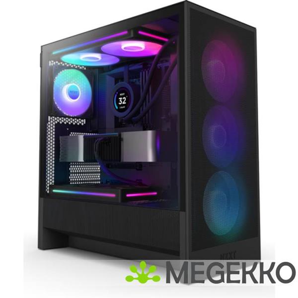 Grote foto nzxt h5 flow rgb black 2024 computers en software behuizingen en kasten