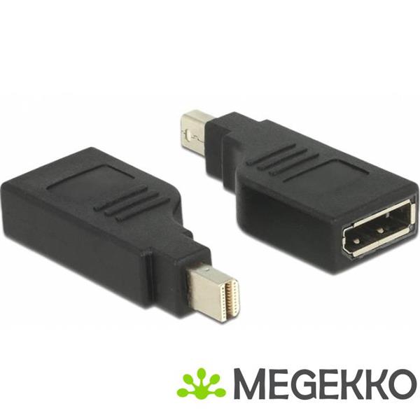 Grote foto delock 65626 adapter mini displayport 1.2 male displayport female 4k 90 gedraaid zwart computers en software overige computers en software