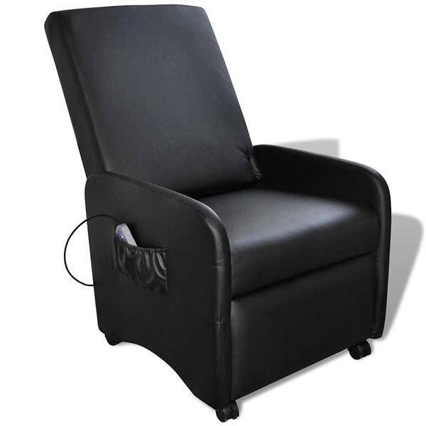 Grote foto vidaxl massagestoel kunstleer zwart huis en inrichting stoelen