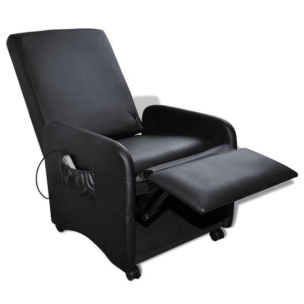 Grote foto vidaxl massagestoel kunstleer zwart huis en inrichting stoelen