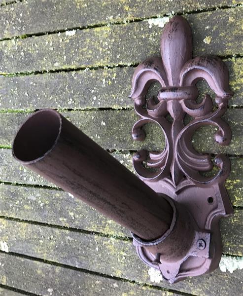 Grote foto vlaggenstokhouder franse lelie gietijzer vh09 tuin en terras tuindecoratie