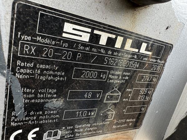 Grote foto vs 22205 elektrische triplex heftruck still rx20 20p vorkenspreider agrarisch heftrucks