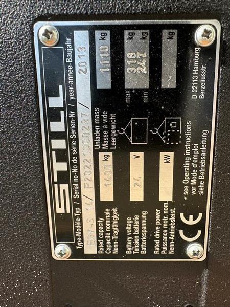 Grote foto vs 22208 elektrische triplex stapelaar still egvs14 5.390mm doe het zelf en verbouw hefwerktuigen